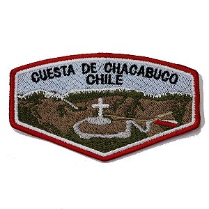 Patch Bordado Rota Cuesta de Chacabuco - Chile 6x10cm