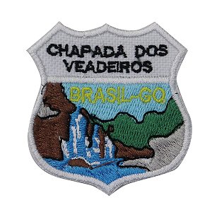 Patch Bordado Rota Chapada dos Veadeiros - GO 6x6cm