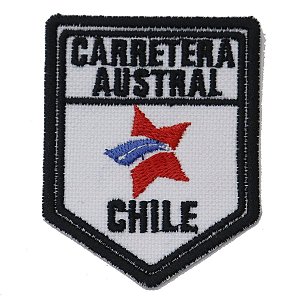 Patch Bordado Rota Carretera Austral - Chile 7x5cm