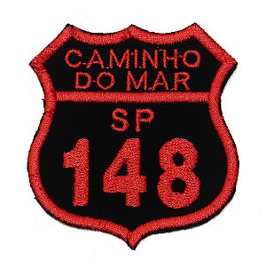 Patch Bordado Rota Caminho do Mar - SP 148 6x6cm