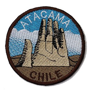 Patch Bordado Rota Atacama 7x7cm