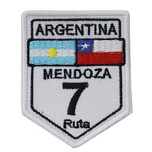 Patch Bordado Rota Argentina Mendonza Ruta 7 7x6cm