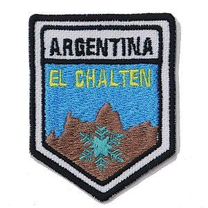 Patch Bordado Rota Argentina e Chalten 7x5cm