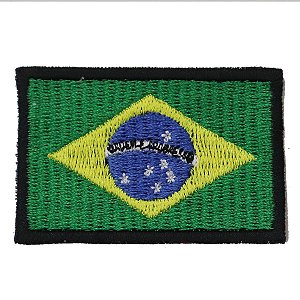 Patch Bordado Bandeira do Brasil 4x6cm