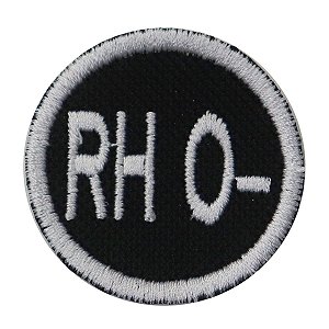 Patch Bordado Redondo RH O- 4x4cm