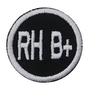 Patch Bordado Redondo RH B+ 4x4cm