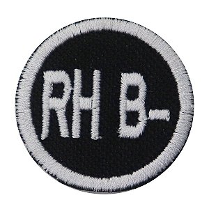 Patch Bordado Redondo RH B- 4x4cm