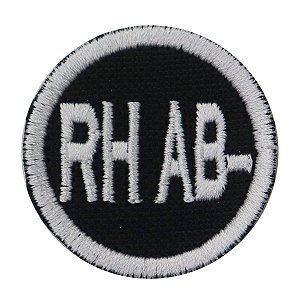 Patch Bordado Redondo RH AB- 4x4cm