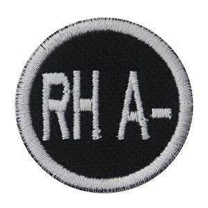 Patch Bordado Redondo RH A- 4x4cm