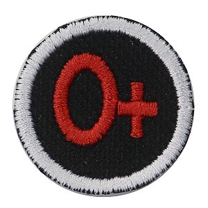 Patch Bordado Redondo O+ 3x3cm