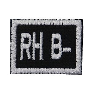 Patch Bordado RH AB+ 3x4cm