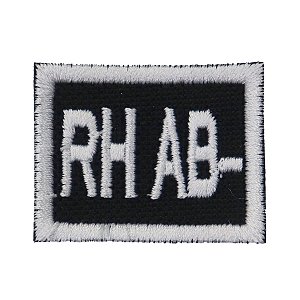 Patch Bordado RH AB- 3x4cm