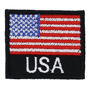 Patch Bordado Bandeira Estados Unidos 4x4 cm