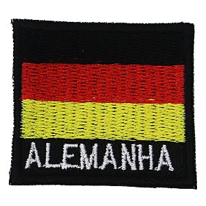 Patch Bordado Bandeira Alemanha 4x4 cm