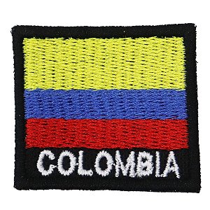 Patch Bordado Bandeira Colombia 4x4 cm