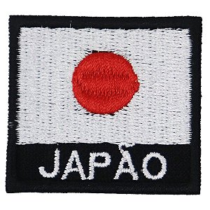 Patch Bordado Bandeira Japão 4x4 cm