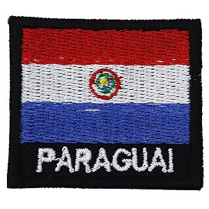 Patch Bordado Bandeira Paraguai 4x4 cm