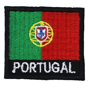 Patch Bordado Bandeira Portugal 4x4 cm