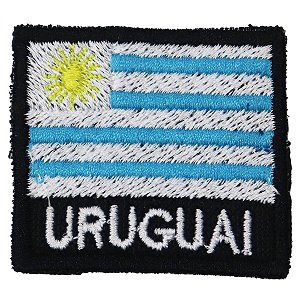 Patch Bordado Bandeira Uruguai 4x4 cm