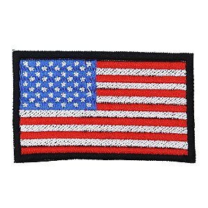 Patch Bordado Bandeira Estados Unidos 5x8 cm