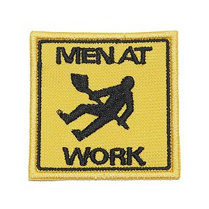 Patch Bordado Banda Men At Work 6x6cm