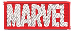 Patch Bordado Marvel Logo 10x44cm