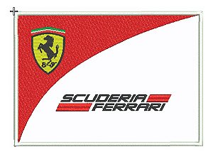 Patch Bordado Carros Ferrari Scuderia 12x85cm