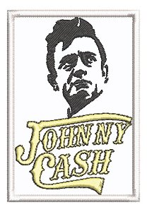Patch Bordado Música Johnny Cash 6,3x9cm
