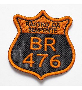 Patch Bordado Rastro Da Serpente Br476 5,6x6cm