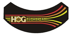 Patch Bordado Hog 2017 Harley Davidson Anual 14,4x7cm