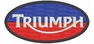 Patch Bordado Triumph England Oval 10x5cm
