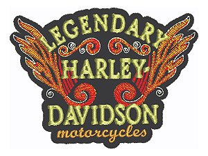 Patch Bordado Hd Legandary Motor 8x8cm