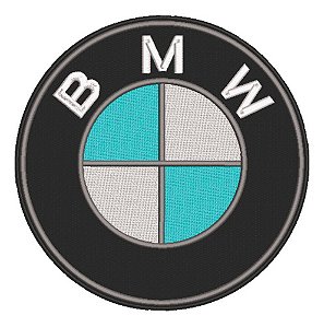 Patch Bordado Bmw Logo 25x25cm