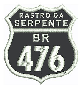 Patch Bordado Rastro Da Serpente Br476 5,6x6cm