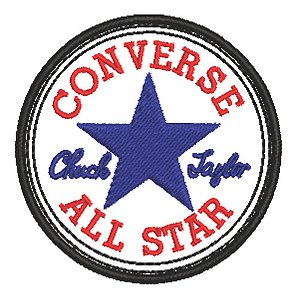 Patch Bordado Marcas Kit 2 All Star Converse 6x6cm