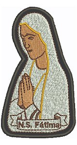 Patch Bordado Religiosos Nossa Senhora De Fatima 5x9cm