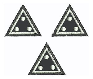 Patch Bordado Masson Triangulo Kit Com 3 2x2cm