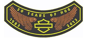 Patch Bordado Harley Davidson Hog 2013 Harley Davidson Anual 14x7cm