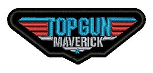 Patch Bordado Top Gun Maverick 1x4cm