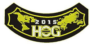 Patch Bordado Harley Davidson Hog 2015 Harley Davidson Anual 14,4x7cm