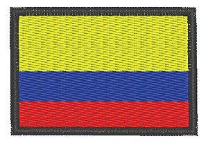 Patch Bordado Bandeiras Bandeira Colombia 8x5cm