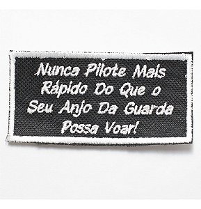 Patch Bordado Frases Frase Motociclista 18 9x4,5cm