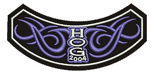 Patch Bordado Harley Davidson Hog 2004 Harley Davidson Anual 14,4x7cm