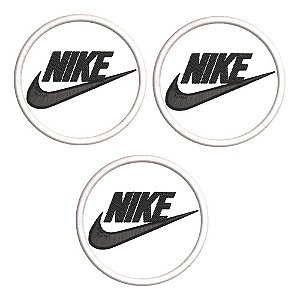 Patch Bordado Marcas Kit 3 Nike Logo Com Nike 7x7cm