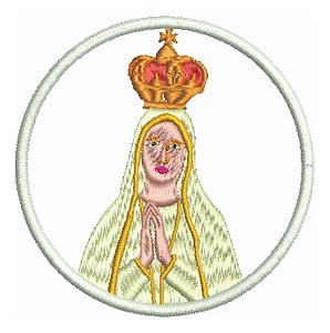 Patch Bordado Religiosos Nossa Senhora De Fatima 8x8cm