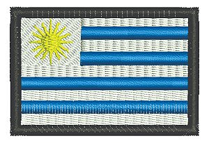 Patch Bordado Bandeiras Bandeira Uruguai 8x5cm