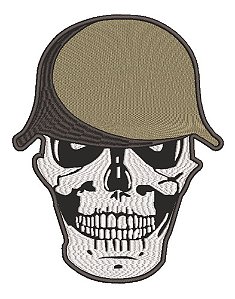 Patch Bordado Caveiras Caveira Militar 23x30cm
