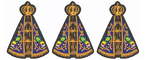 Patch Bordado Religiosos N S Aparecida 3 Peças 3,6x5cm