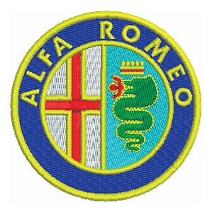 Patch Bordado Carros Alfa Romeo 7,5x7,5cm