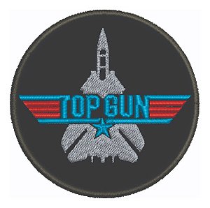 Patch Bordado Top Gun Asas 8x8cm